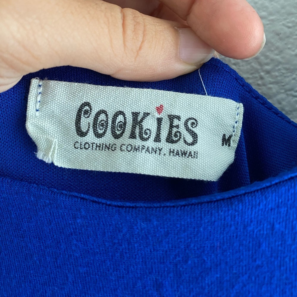 Cookies Hawaii Royal blue dress with appliqué on sides - Picture 3 of 6